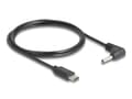 Miniatyrbilde 3 av 4: Delock - Strømkabel - 24 pin USB-C (hann) til 3,5 x 1,35 mm DC-jakk (hann) vinklet - 5 V - 1 A - 1.5 m - svart