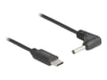 Miniatyrbilde 2 av 4: Delock - Strømkabel - 24 pin USB-C (hann) til 3,5 x 1,35 mm DC-jakk (hann) vinklet - 5 V - 1 A - 1.5 m - svart