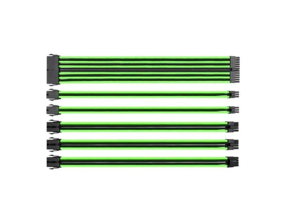 Thermaltake AC-046-CN1NAN-A1, Honkoppling/Honkoppling, Extension use, Svart, Grön, 0,3 m
