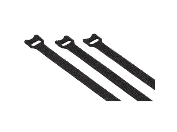 Hama 00221008, Borrelås-kabelbånd, Nylon, Polypropylen (PP), Sort, 4 cm, 200 mm, 12 mm