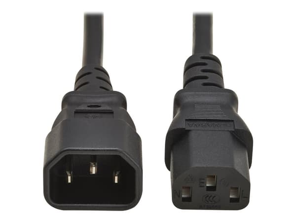 Eaton Tripp Lite Series PDU Power Cord, C13 to C14 - 10A, 250V, H05VV-F, 2 m (6.6 ft.), Black - Strømkabel - power IEC 60320 C13 til IEC 60320 C14 -