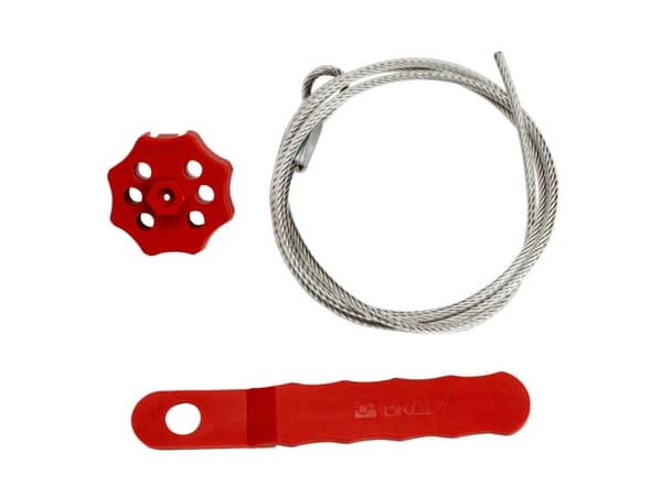 Brady 122250, Rød, Nylon, Stål, 1 stykker, 55,1 mm, 40,4 mm, 125 g