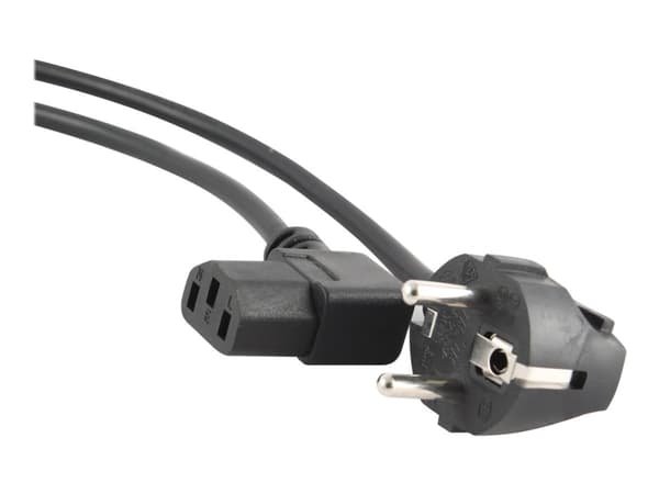 Gembird PC-186A-VDE - Strømkabel - power CEE 7/7 (hann) vinklet til power IEC 60320 C13 høyrevinklet - 10 A - 1.8 m - formstøpt - svart