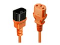 Miniatyrbilde 3 av 5: Lindy - Strømforlengelseskabel - power IEC 60320 C13 til IEC 60320 C14 - 2 m - formstøpt - oransje