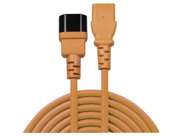 CABLE POWER IEC EXTENSION 1M ORANGE 30474 LINDY