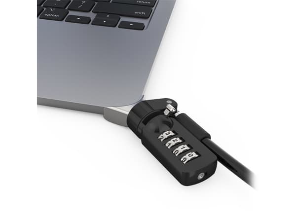 Compulocks Ledge Lock Adapter for MacBook Air 15" M2-M4 with Combination Cable Lock Silver - System, sikkerhetssett - kodelås