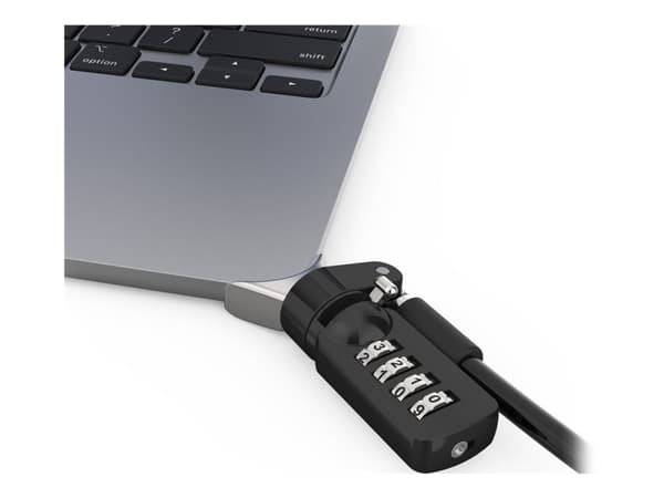 Compulocks Ledge Lock Adapter for MacBook Air 15" M2-M4 with Combination Cable Lock Silver - System, sikkerhetssett - kodelås