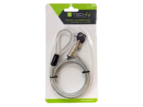 Techly IQ-LOK-13-KT, 1,8 m, Avain, Terästä, Hopea