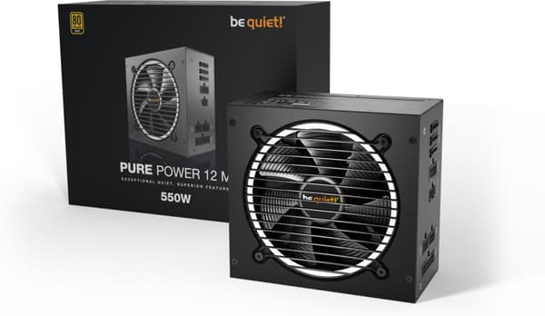 Be Quiet! Pure Power 12 M ATX-strømforsyning, 550 W