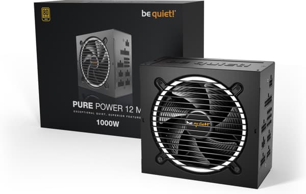 Be Quiet! Pure Power 12 M ATX-strømforsyning, 1000 W