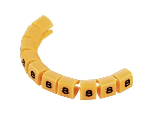 TRU COMPONENTS TC-MB1/8203 Mærkningsclip Påtrykt 8 Udvendigt diameter-område 3 til 3.60 mm
