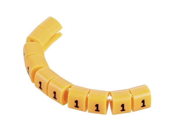 TRU COMPONENTS TC-MB1/1203 Mærkningsclip Påtrykt 1 Udvendigt diameter-område 3 til 3.60 mm
