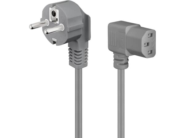 Goobay 50079, 2 m, Strømplugg type F, IEC C13, H05VV-F3G, 250 V