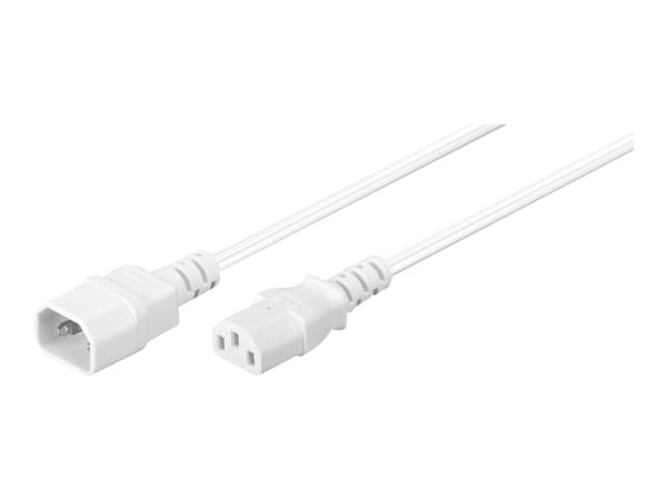 goobay - Virtajohto - virtalähde IEC 60320 C13 - IEC 60320 C14 - AC 250 V - 10 A - 50 cm - valkoinen