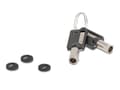 Miniatyrbild 4 av 5: Navilock - Säkerhetskabellås - dubbla spår, 3 x 7 mm, 3,2 x 4,5 mm - svart, silver - 1,8 m