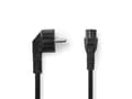 Miniatyrbilde 1 av 3: Nedis CEGL10100BK30, 3 m, Strømplugg type F, IEC C5