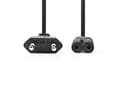 Miniatyrbild 2 av 4: Nedis CEGL11040BK10, 1 m, C7 coupler