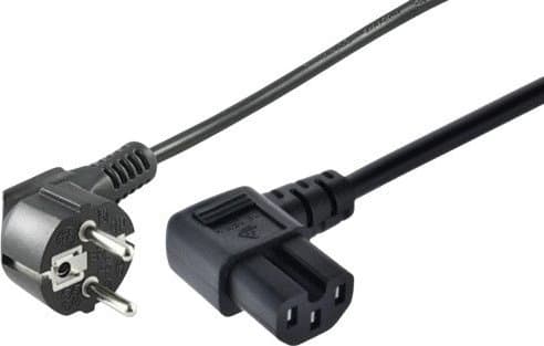 MicroConnect - Strømkabel - power CEE 7/7 (hann) vinklet til IEC 60320 C15 vinklet - 250 V - 10 A - 1.5 m - svart