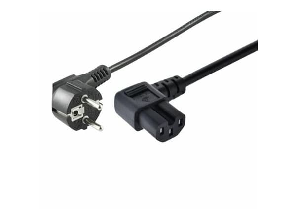 MicroConnect - Strømkabel - power CEE 7/7 (hann) vinklet til IEC 60320 C15 vinklet - 250 V - 10 A - 1.5 m - svart