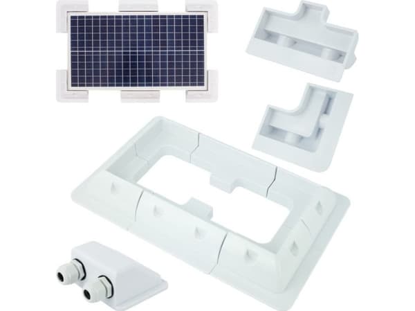 Voltin kiinnikkeet + kattosovitin 100W-180W matkailuautojen aurinkopaneeleille matkailuautoihin