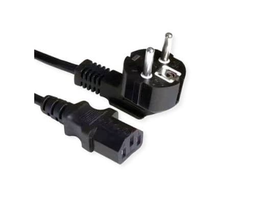 VALUE Virtajohto CEE7/7 kulmikas+ IEC-C13suora 3x1,5mm2 3m - Virta/virransyöttö - 3 m (19.99.1014)