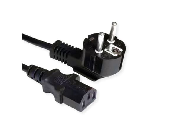 VALUE Virtajohto CEE7/7 kulmikas+ IEC-C13suora 3x1,5mm2 3m - Virta/virransyöttö - 3 m (19.99.1014)