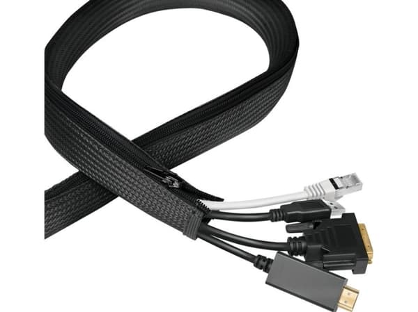 LogiLink kabelrör 0,3 mm m. Reiáverschluss 5 m svart