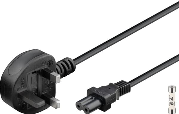 Goobay 45785, 1,5 m, Virtapistoke tyyppi G, C7 liitin, H03VVH2-F, 230 - 250 V