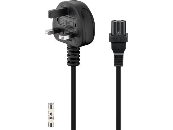 Goobay 45785, 1,5 m, Virtapistoke tyyppi G, C7 liitin, H03VVH2-F, 230 - 250 V