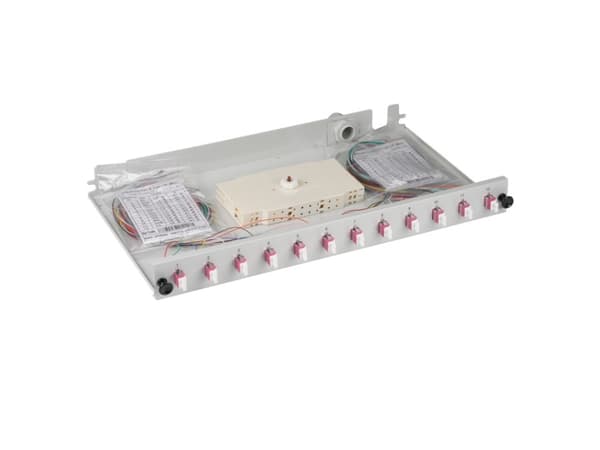 EFB Elektronik B71901L12OM4, LC, Grå, Violett, Flerläge, Metall, OM4, 483 mm