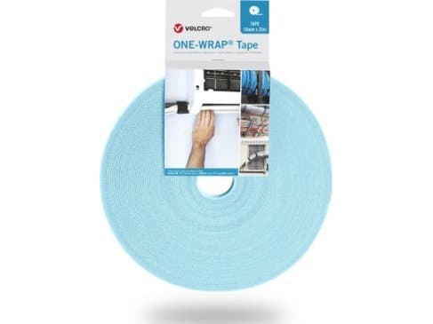 Velcro One Wrap 10 mm leveä, turkoosi, 25 m