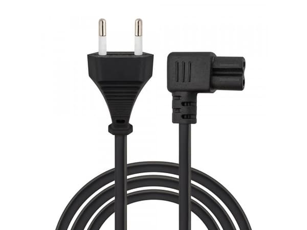 SAVIO CL-186 Strømkabel 2pin, C7 vinklet, 5m anheng