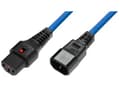 Miniatyrbilde 1 av 3: Microconnect MC-C13C14LOCK-0,5MB, 0,5 m, C13 connect, C14 connect, H05VV-F3G, 230 V, 10 A