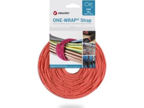 Velcro ONE-WRAP, Frigjørbart buntebånd, Polypropylen (PP), Velcro mappe, Oransje, 330 mm, 20 mm, 100 stykker