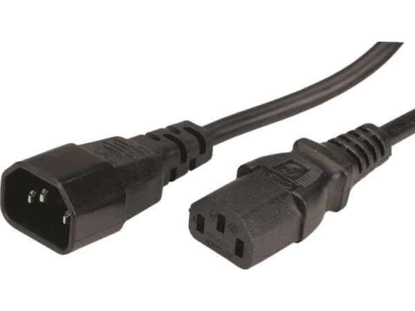 ROLINE 1m IEC320 C14 - IEC320 C13, 1 m, C14 kopling, C13 kopling, 250 V, 10 A