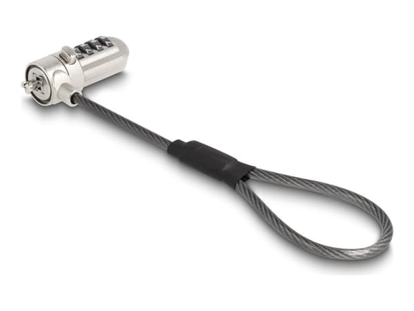 Navilock - Sikkerhetskabellås - with digit combination lock, 3 x 7 mm - sølv - 15.2 cm