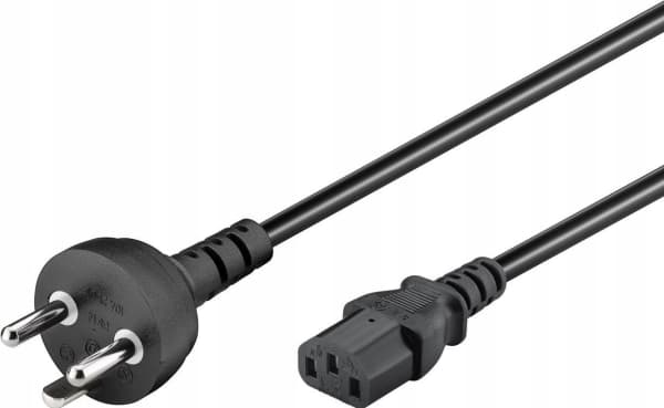 Goobay 95732, 2 m, Strømplugg type K, IEC C13, H05VV-F3G, 250 V
