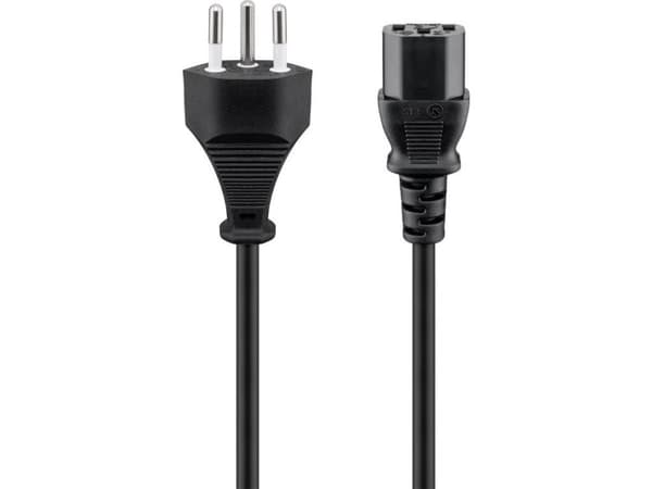 Goobay Kjølekabel Sveits, 1,8 m, svart - Kabellengde 1,8 m
