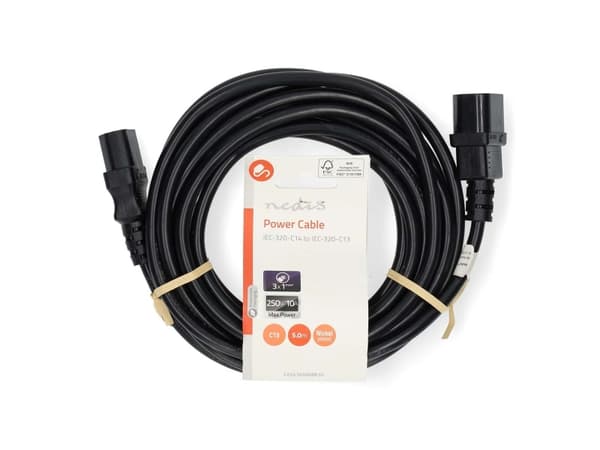 Nedis CEGL10500BK50, 5 m, IEC C14, IEC 320
