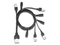 Miniatyrbild 1 av 4: Delock-kabel Mini-Fit 4,2 mm 10-polig hane till 4 x DC 5,5 x 2,5 mm hona och 4 x Mini-Fit 4,2 mm 2-polig hane 1 m svart