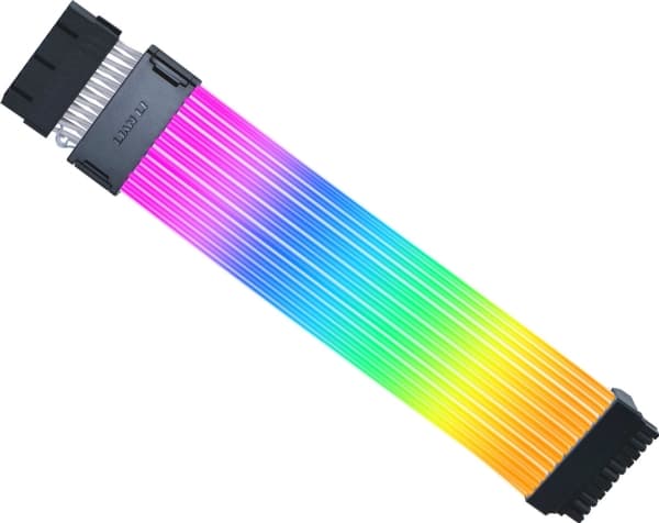 Lian Li Strimer Wireless, 24 pin, Sort, Gjennomsiktig, Silikon, Termoplastisk elastomer (TPE), 0,26 m, 1 stykker