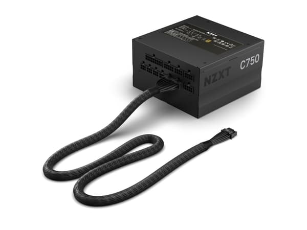 NZXT 12VHPWR Adapter Cable - Strømkabel - 16-stifts PCI-strøm (hann) til 8-pins PCIe-strøm (hann) - 65 cm - for GPU - svart - for C-Series C1000, C75