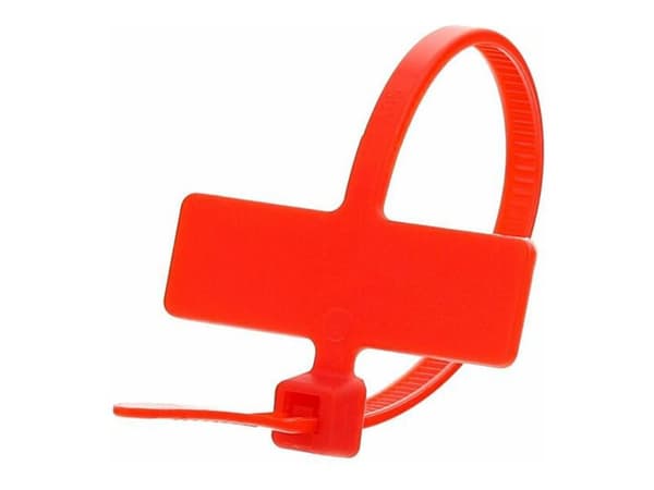 Lanview - Kabelbånd med etiketter - 3.81 mm - 15.24 cm - rød (en pakke 100)