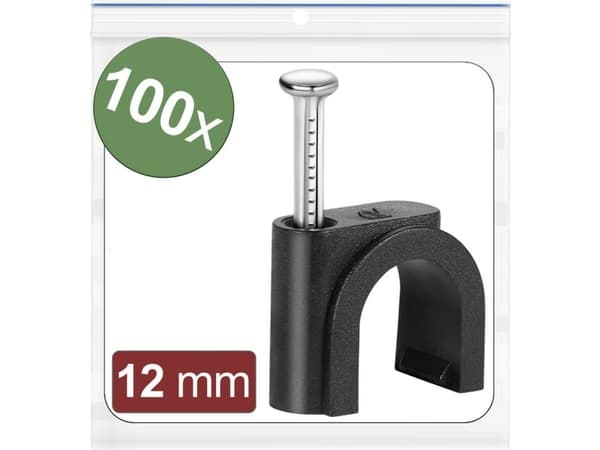 Quadrios 24CA434 Naulakiinnikkeet niputettu O-alue musta 100 kpl (24CA434)