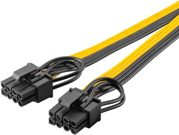 Goobay 60000, 0,23 m, 8-pin, 2 x PCI-E(6+2 pin), Hunkjønn, Hankjønn, Rett