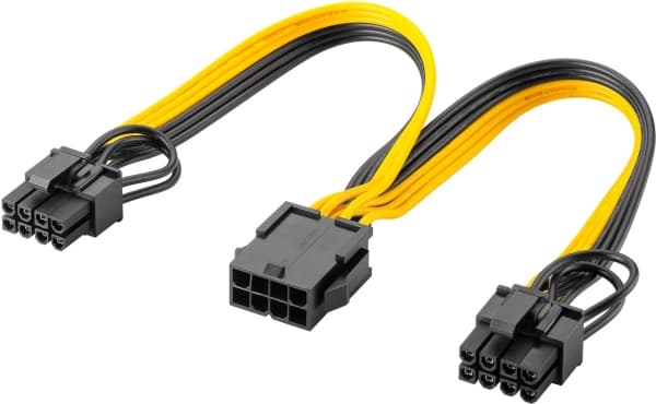Goobay 60000, 0,23 m, 8-pin, 2 x PCI-E(6+2 pin), Hunkjønn, Hankjønn, Rett