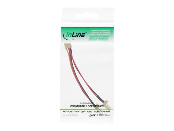 InLine 33433, 0,1 m, 3-nastainen, 3-nastainen, urosliitin, naarasliitin, suora