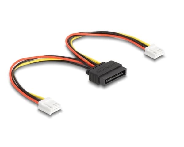 Delock - Strømadapter - SATA-strøm (hann) til 4-pin mini-strømkontakt (hunn) - 15 cm