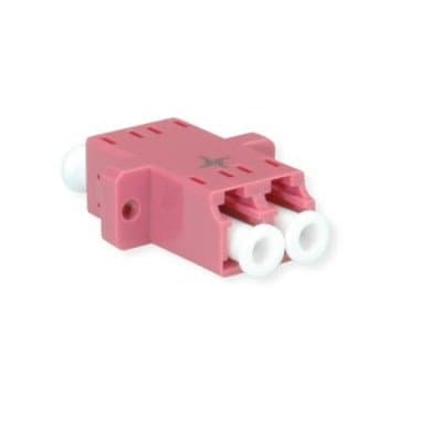 TELEGRTNER LC/APC Duplex-adapter, multimode, plasthylsa, plasthölje, lila, Z77