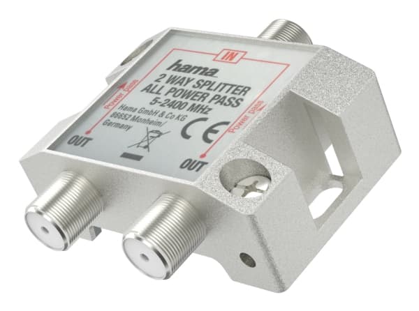 Hama Classic Line SAT-fordeler, 2-veis, helskjermet (00305125)